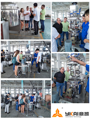 西班牙客戶來(lái)訪考察化妝品乳化機(jī)設(shè)備!